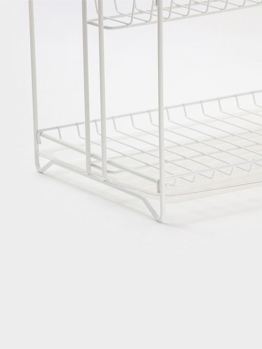 Сушилка для посуды универсальная, разборная, с поддоном, цвет белый 39,5*24*29,5см