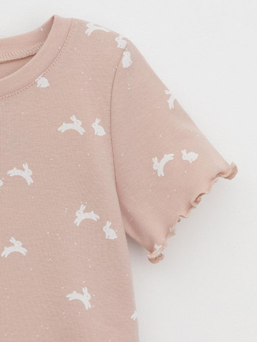 К 1632/розово-бежевый 1506 Н065 пижама для дев