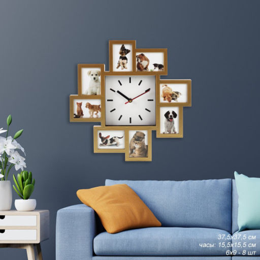 Часы - фоторамка настенные / R8268B /уп 12/ - Галеонтрейд фото 2