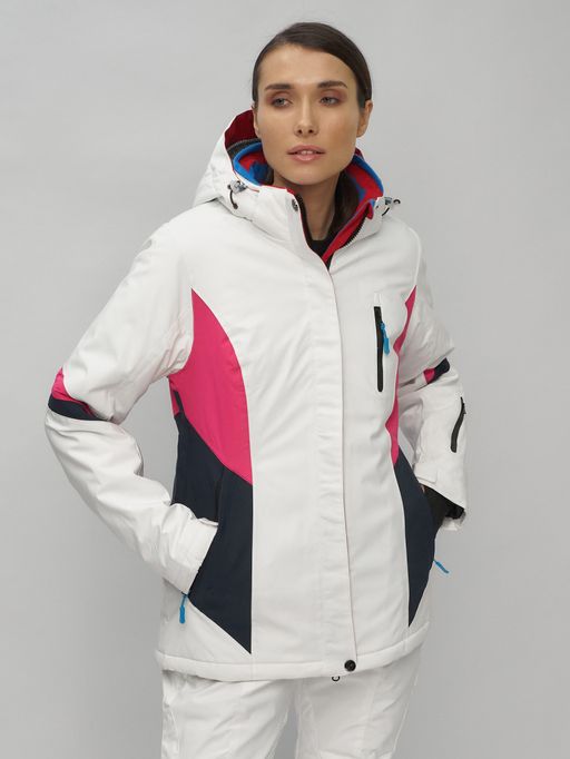 Горнолыжный костюм женский белого цвета 02201Bl - Chunmai фото 7