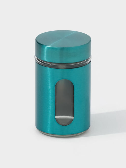 Цена за 12 шт. Ёмкость для специй «Стиль», 100 мл, 4.5×8 см, стекло, бирюзовая