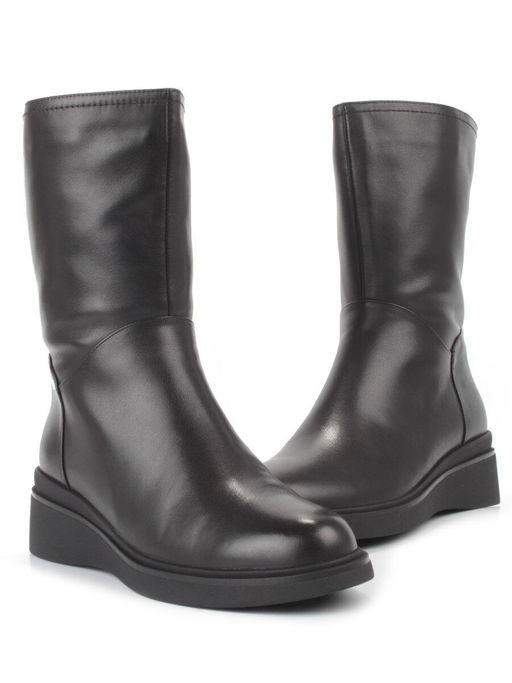 Z4212M BLACK Полусапоги зимние женские (натуральная кожа, натуральный мех) - Фабричный китай фото 13