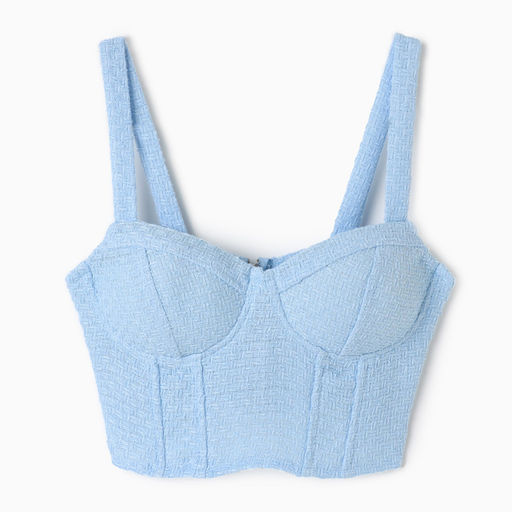 Корсет женский твидовый MIST, размер 48 (XL), голубой