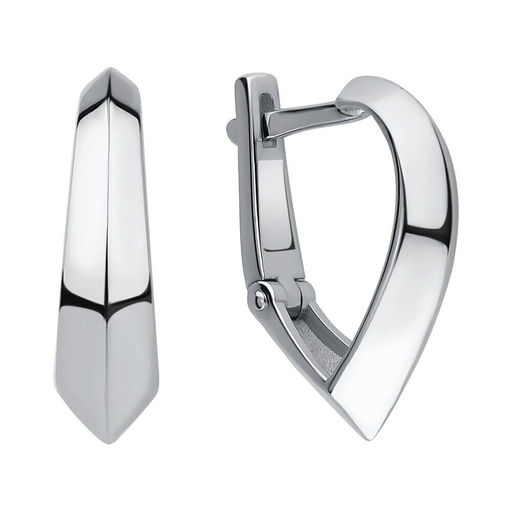 Серьги из серебра без вставки, Л-12409