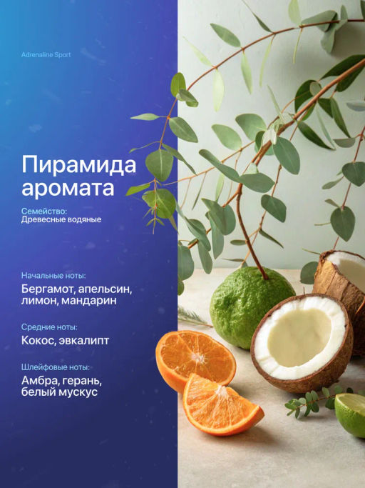Dilis Adrenaline Sport Туалетная вода для мужчин 50 мл  фото 2