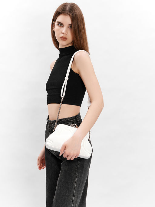 LACCOMA сумка Жасмин-Л815-белый эко кожа хлопок  фото 7