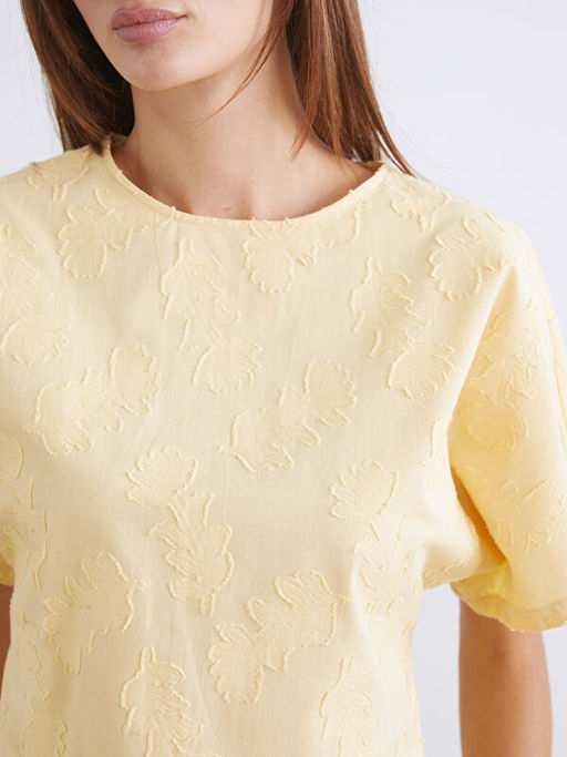 Bisiklet Yaka Desenli Bluz