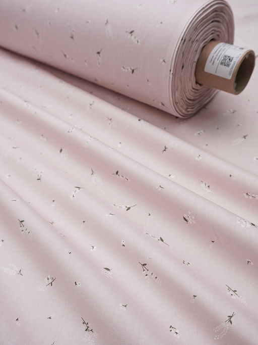 Сатин "Нежность" цв.пыльный светло-розовый, СОРТ2, ш.1.6м, хлопок-100%, 110гр/м.кв