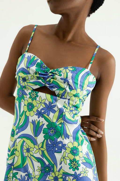 Приталенное платье с цветочным принтом - Incity фото 4