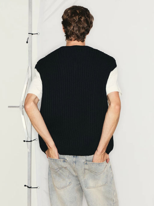 Вязаный жилет из 100% хлопка  / Zarina  фото 6