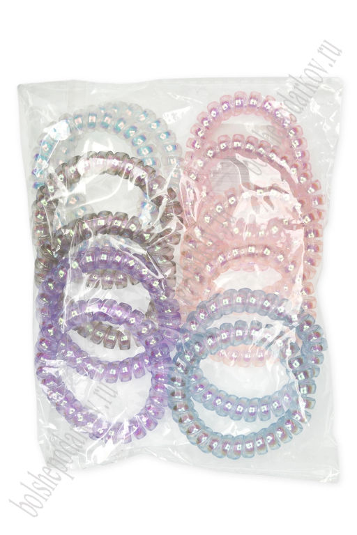 Резинки-пружинки для волос 5,5 см (12 шт) SF-7806, ассорти №1