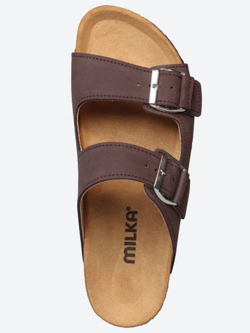 12 | Brankos Мужские медицинские сабо кожаные (черный перфорация) - Milka shoes&more фото 22