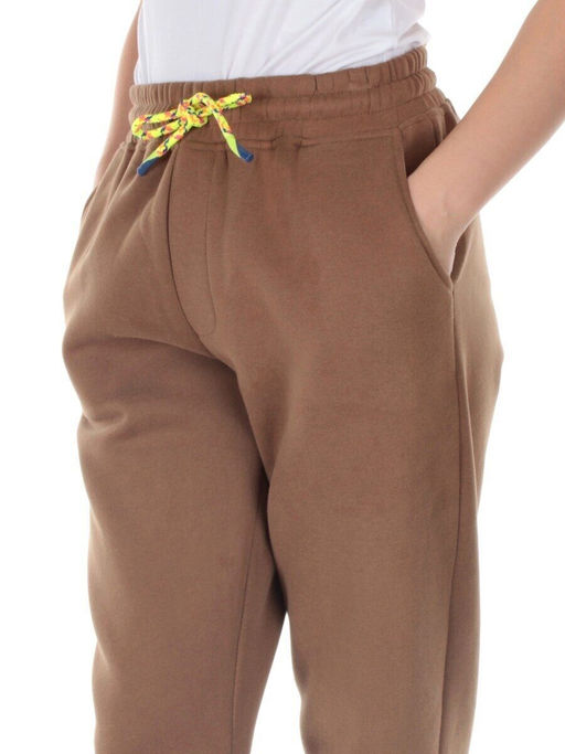 M047 BROWN Брюки спортивные утепленные женские (85% хлопок, 10% полиэстер, 5% спандекс) - Fashion фото 4