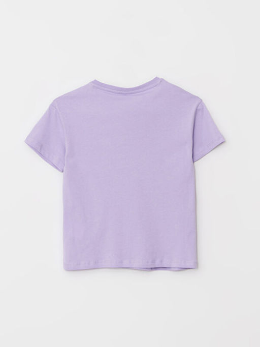 Bisiklet Yaka Lilo ve Stitch Bask?l? Uzun Kollu K?z ?ocuk Ti??rt - Waikiki фото 2