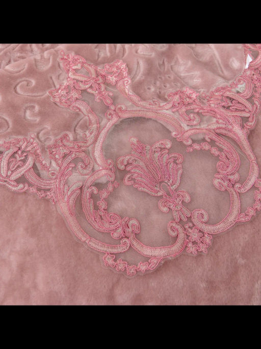 Комплект: покрывало + 2 наволочки 50х70 BELLA HOME Y-03 ПУДРОВЫЙ