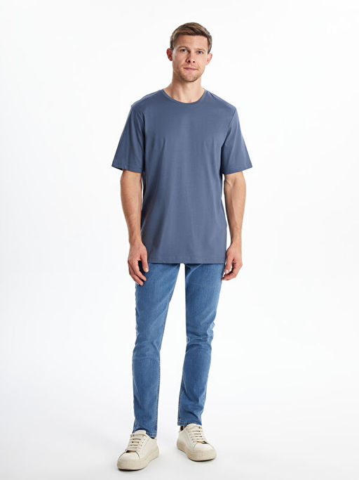 Bisiklet Yaka Penye Erkek Ti??rt