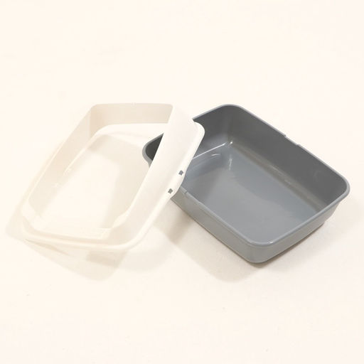Лоток для кошек без сетки 50.5×39×23 см, серый