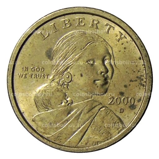 1 доллар 2000 года D США Сакагавея  Парящий Орел