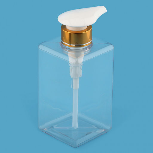 Дозатор для жидкого мыла акриловый "Золотая лента-Б" 500мл, 6,5х6,5см h15,5см, противоударный (Китай)
