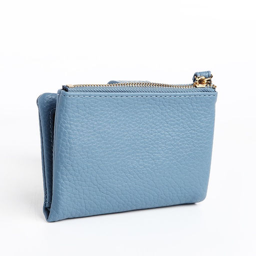 Кошелёк на кнопке, цвет голубой - Simaland фото 2