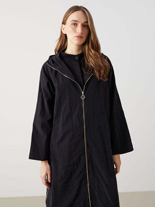 Kap??onlu D?z Oversize Kad?n Tunik