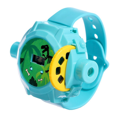 Часы-проектор Динозавры, световые эффекты, 24 картинки, цвет голубой - Zabiaka фото 11