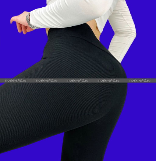 Цена за 1 шт. Лосины внутри с мехом с широким поясом арт. 952 XL-3XL (фактически 50-54)