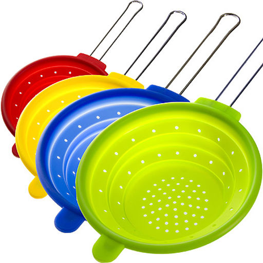4433 Дуршлаг силикон MB 20см (х48)ЦВЕТ В АССОРТ.