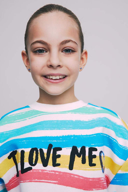 Толстовка с принтом для девочек - Defacto фото 3