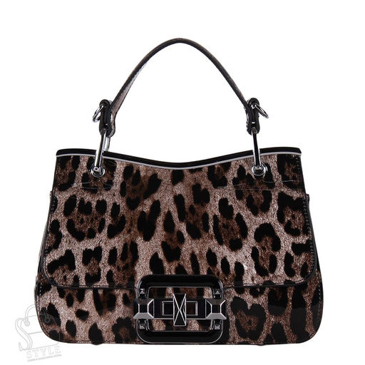 Сумка женская кожаная 6061Q leopard brown Polina&Eiterou