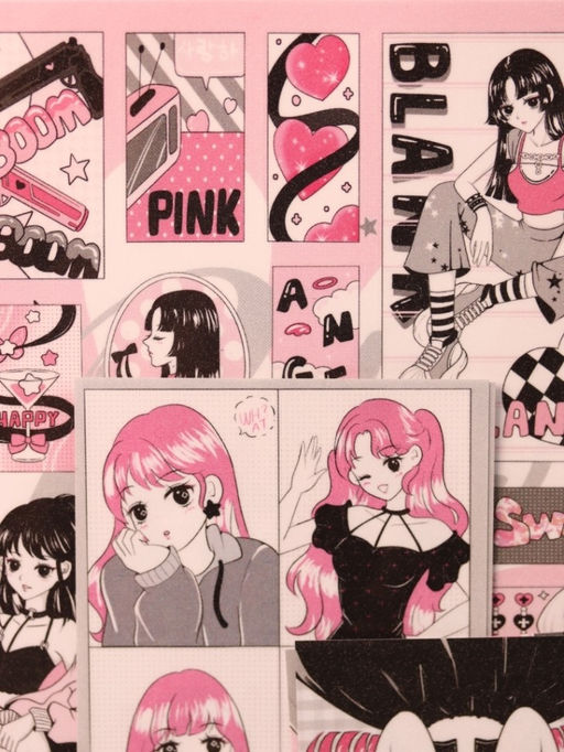 Наклейки "Pink girl"