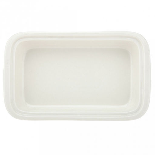 "Мармит Белый" Форма для запекания 750мл, прямоугольная, 25,5х15,5см h4,8см, керамика с деколью, цвет - белый, стеклянная крышка с пароотводом, пластмассовая ручка-кнопка "мишка", металическая подставка с ручками, с подогревом на 1 свечу 32,8х15,5х11