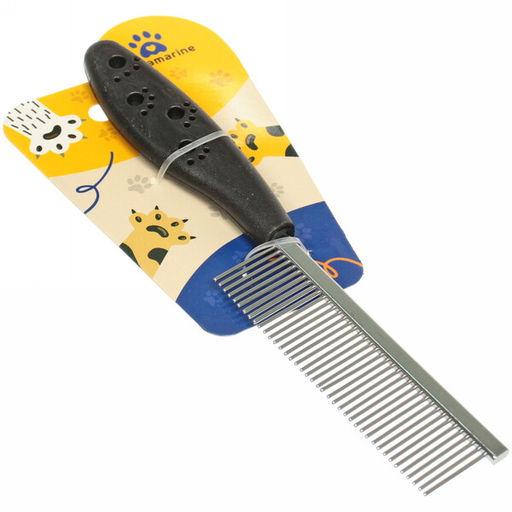 Цена за 3 шт. Расческа для собак и кошек "Алиса", для всех видов шерсти, цвет чёрный, 20см (блистер)