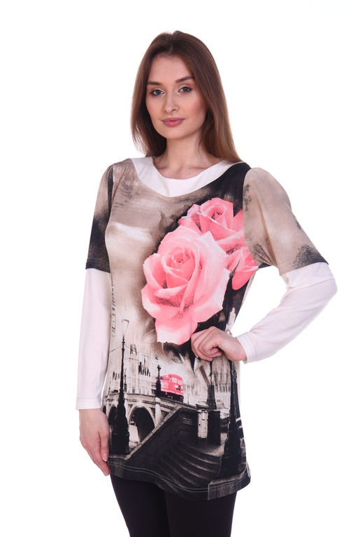 249 Туника "Розовая роза"