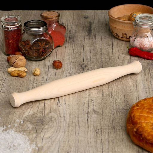 Скалка для теста, дерево берёза, 30?3.5 см