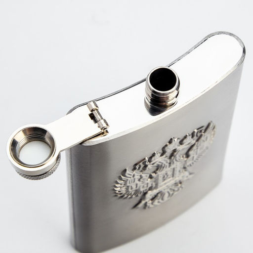 Фляжка Двуглавый орёл, 240 мл, хром