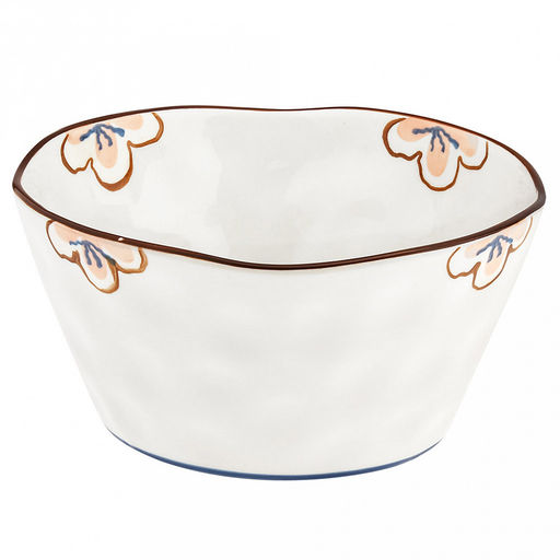 Ночная фиалка Салатник фарфоровый 1,1л, д17,5х8,7см, с деколью, волнистый край, отводка (Китай)