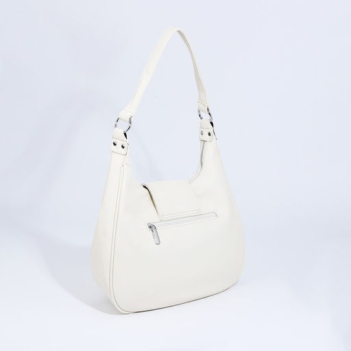 Сумка-мешок на молнии, наружный карман, длинный ремень, цвет белый - Simaland фото 2