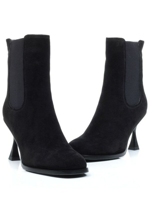 04-E29W-17B BLACK Ботильоны зимние женские (натуральная замша, натуральный мех) - Фабричный китай фото 14