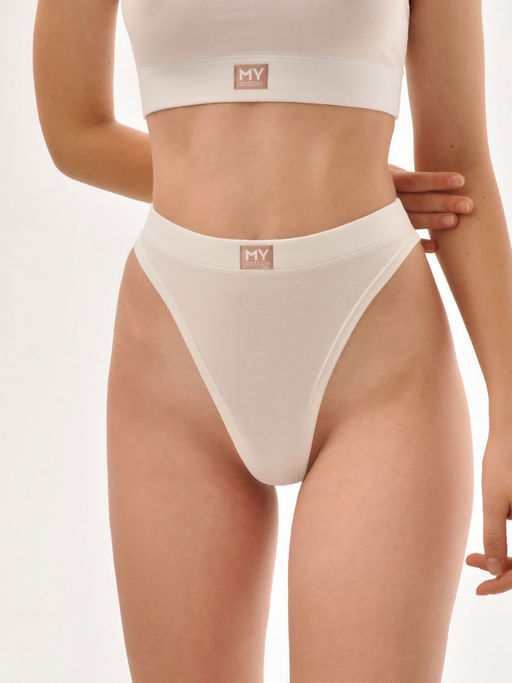 Стринги с высокой посадкой из хлопка - My фото 63