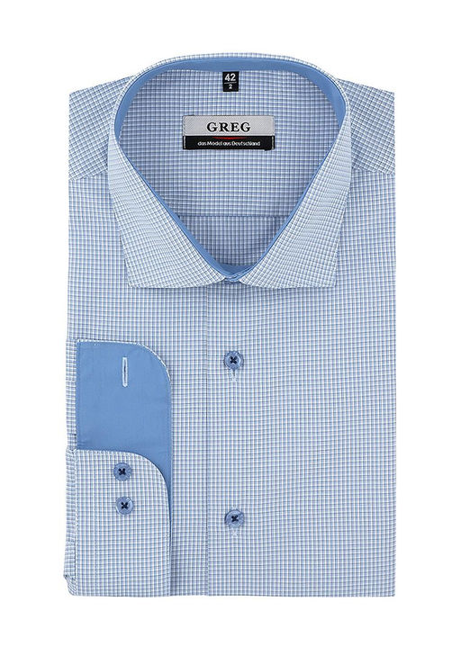 Сорочка мужская длинный рукав GREG 225/139/MAK/ZN/1  фото 2