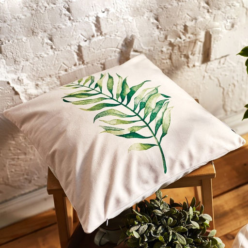 Наволочка декоративная Этель The leaf, 40х40 см, 100 п/э, велюр  фото 8