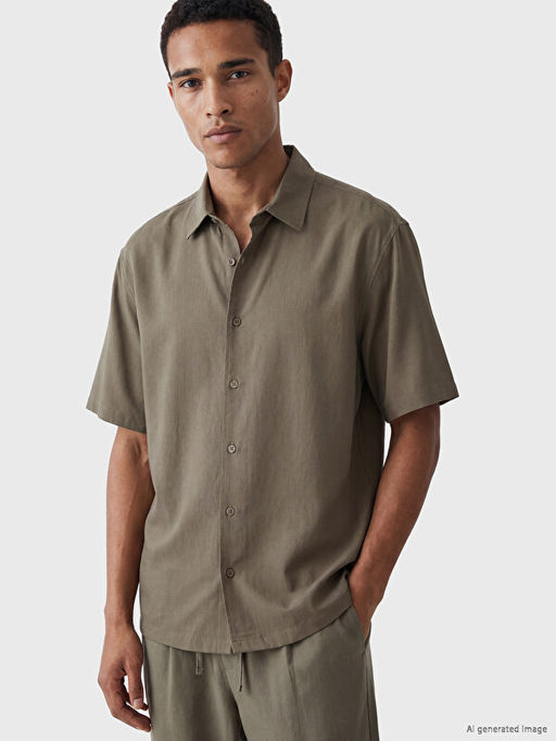 Regular Fit Dokulu Erkek G?mlek