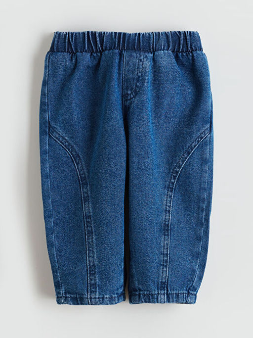 Beli Lastikli Erkek Bebek Jogger Denim Pantolon