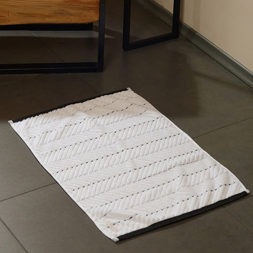 Коврик махровый SL HOME: Lines Блан де Блан, 5070 см, хлопок 100%