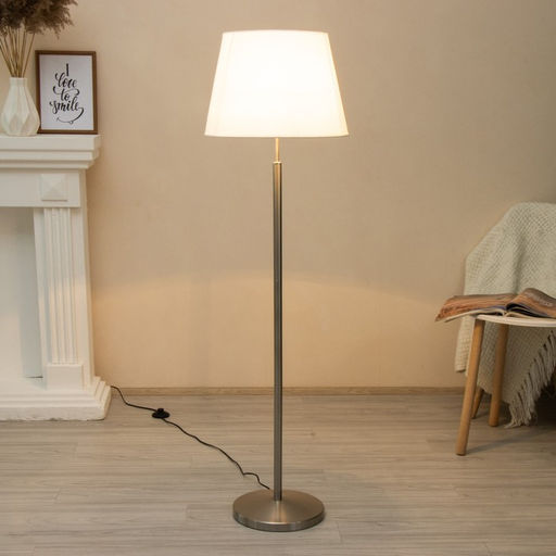 Торшер "Курс" 1х40Вт Е27 сатин 41х41х148см