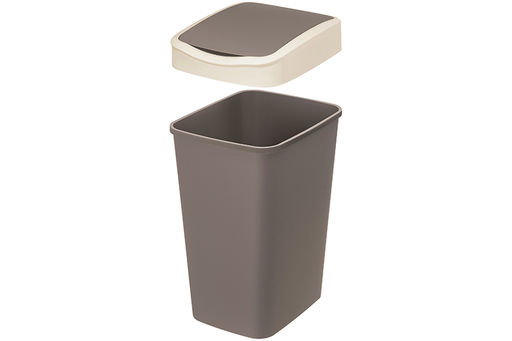 Ведро для мусора с подвижной крышкой 10 л 23,5*19,5*33,7 см Тандем шокол./слон.кость (841022) - Elan gallery фото 5