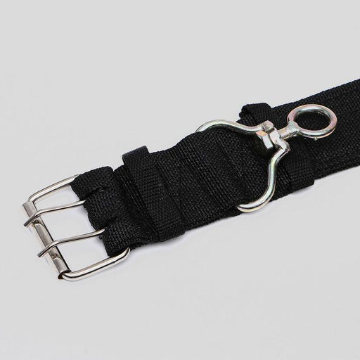 Ошейник четырехслойный с вертлюгом, 80 х 4,9 см, ОШ 64-74 см, полиэстер, чёрный - Пижон фото 3