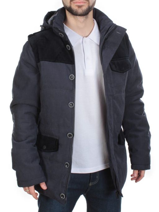 J830111 DEEP BLUE Куртка-жилет мужская зимняя NEW B BEK (100 гр. синтепон и искусственный мех)