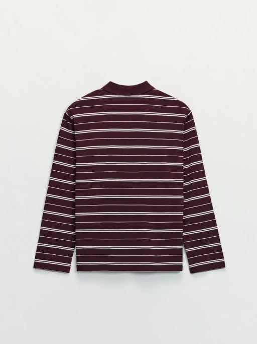 Лонгслив-поло в полоску / Zarina фото 2